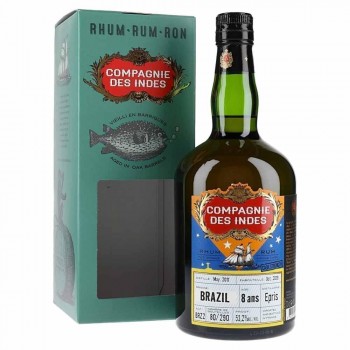 COMPAGNIE DES INDES BRAZIL 8 ANS (2011)  53,2º  SINGLE CASK EPRIS