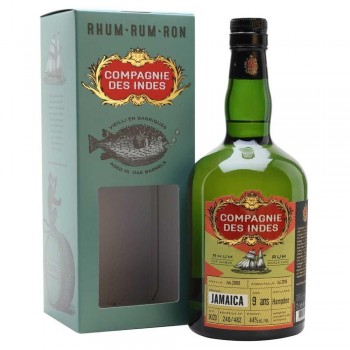 COMPAGNIE DES INDES JAMAICA  9 ANS (2009)  SINGLE CASK 44º HAMPDEN