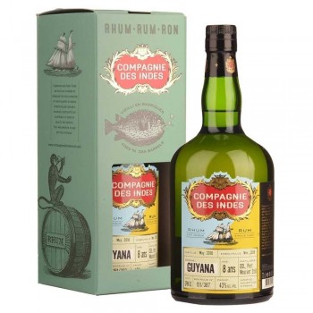 COMPAGNIE DES INDES GUYANA 8 ANS(2010)  SINGLE CASK 43º DDL PORT MOURANT